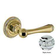 Door lever handle set on rose with Key 
