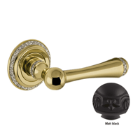 Door lever handle set on rose with Key 