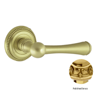 Door lever handle set on rose with Key 