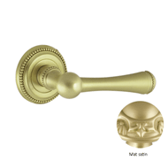 Door lever handle set on rose with Key 