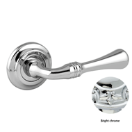 Door lever handle set on rose with Key 