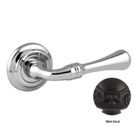 Door lever handle set on rose with Key 