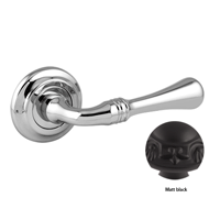 Door lever handles set on roses - Mat b