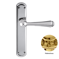 Door lever handle set on plate with Swa