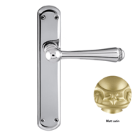Door lever handle set on plate with Swa