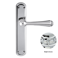 Door lever handle set on plate with Swa