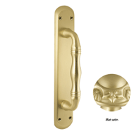 Door pull handle on plate - 253MM - Mat