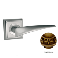 Door lever handles set on roses - Engli