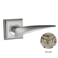 Door lever handle set on rose with Key 