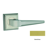 Door lever handle set on rose with Key 