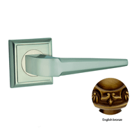 Door lever handle set on rose with Key 