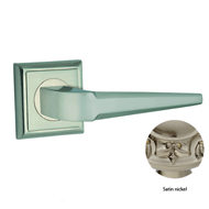 Door lever handle set on rose with Key 