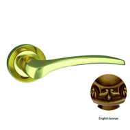 Door lever handles set on roses - Engli