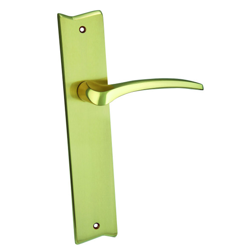 Door lever handles set on plates - Gold