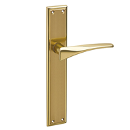 Door lever handles set on plates -  Sat