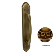 Door pull handle on plate - 265MM - Eng