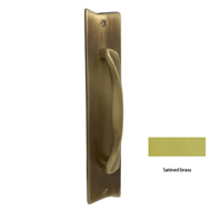 Door pull handle on plate - 260MM - Sat