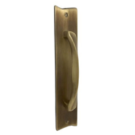 Door pull handle on plate - English bro