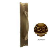 Door pull handle on plate - 260MM - Eng