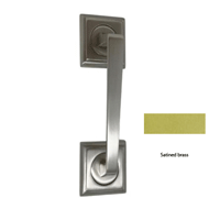 Door pull handle on rosettes - Satined 