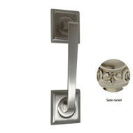 Door pull handle on rose - 205MM - Sati