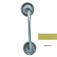 Door pull handle on rosettes - Satined 