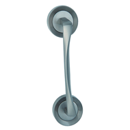 Door pull handle on rosettes - Satin ni