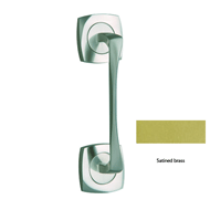 Door pull handle on rosettes - Satined 