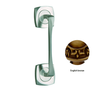 Door pull handle on rose - 199MM -  Eng