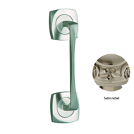 Door pull handle on rose - 199MM -  Sat