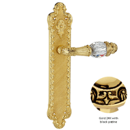 Door lever handle set on plate with Swa