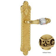 Door lever handle set on plate with Swa