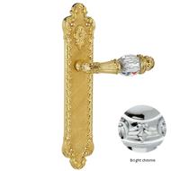Door lever handle set on plate with Swa