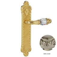 Door lever handle set on plate with Swa