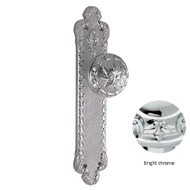Door knob handle set on plate with yale