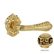 Door lever handles set on roses - Gold 