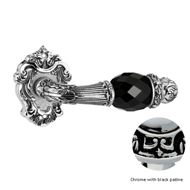 Door lever handle set on Rose with Swar
