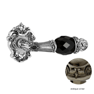 Door lever handle set on Rose with Swar