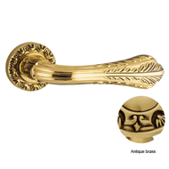 Door lever handles set on roses - Antiq