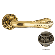 Door lever handles set on roses - Antiq