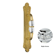 Door pull handle on plate with Swarovsk