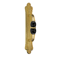 Door pull handle on plate with Swarovsk