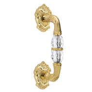 Door Pull Handle on Roses with Swarovsk