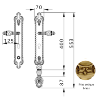 Entrance door set with Swawovski crysta