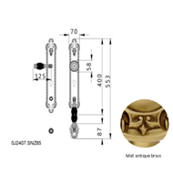 Entrance door set with Swawovski black 