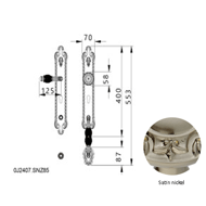 Entrance door set with Swawovski black 