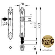 Entrance door set with Swawovski crysta