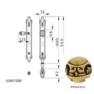 Entrance door set with Swawovski crysta