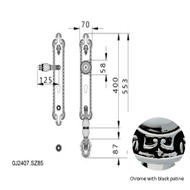 Entrance door set with Swawovski crysta