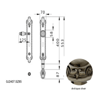 Entrance door set with Swawovski crysta